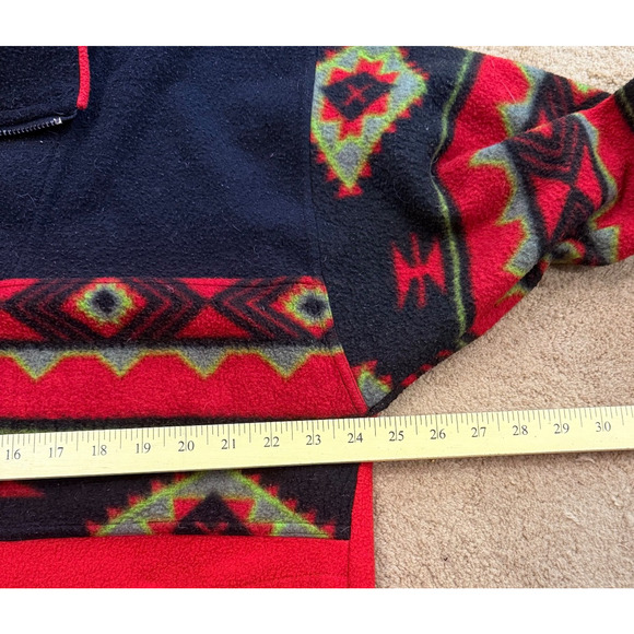 Vintage Bugle Boy Fleece Pullover Aztec Southwest Pattern 90s Size Large L - Picture 6 of 6